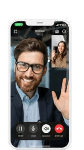 Yeastar mobile video call interface